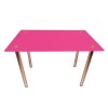 Розовый стол