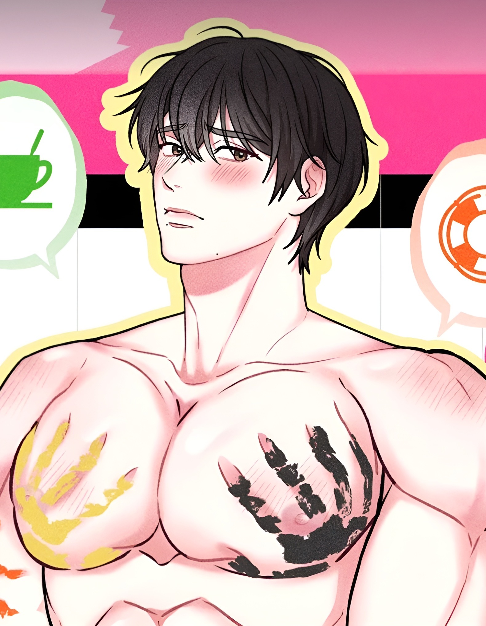 Лабияның суреті артқа тартылған